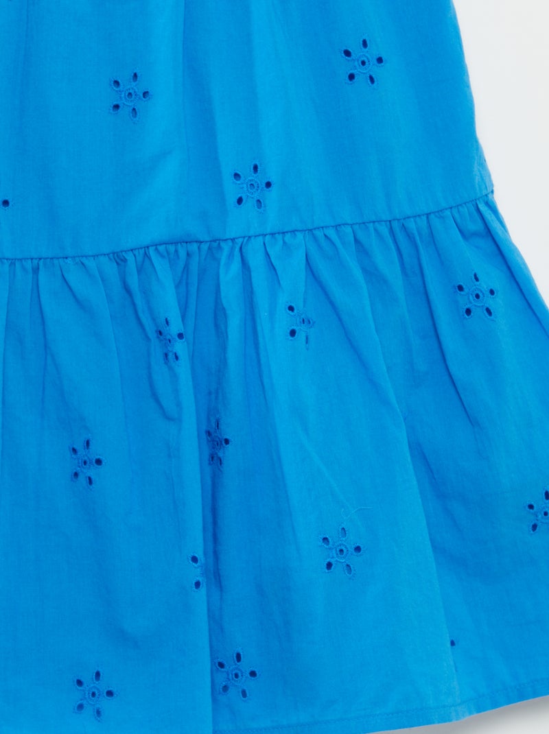 Robe unie à bretelles tressées Bleu - Kiabi