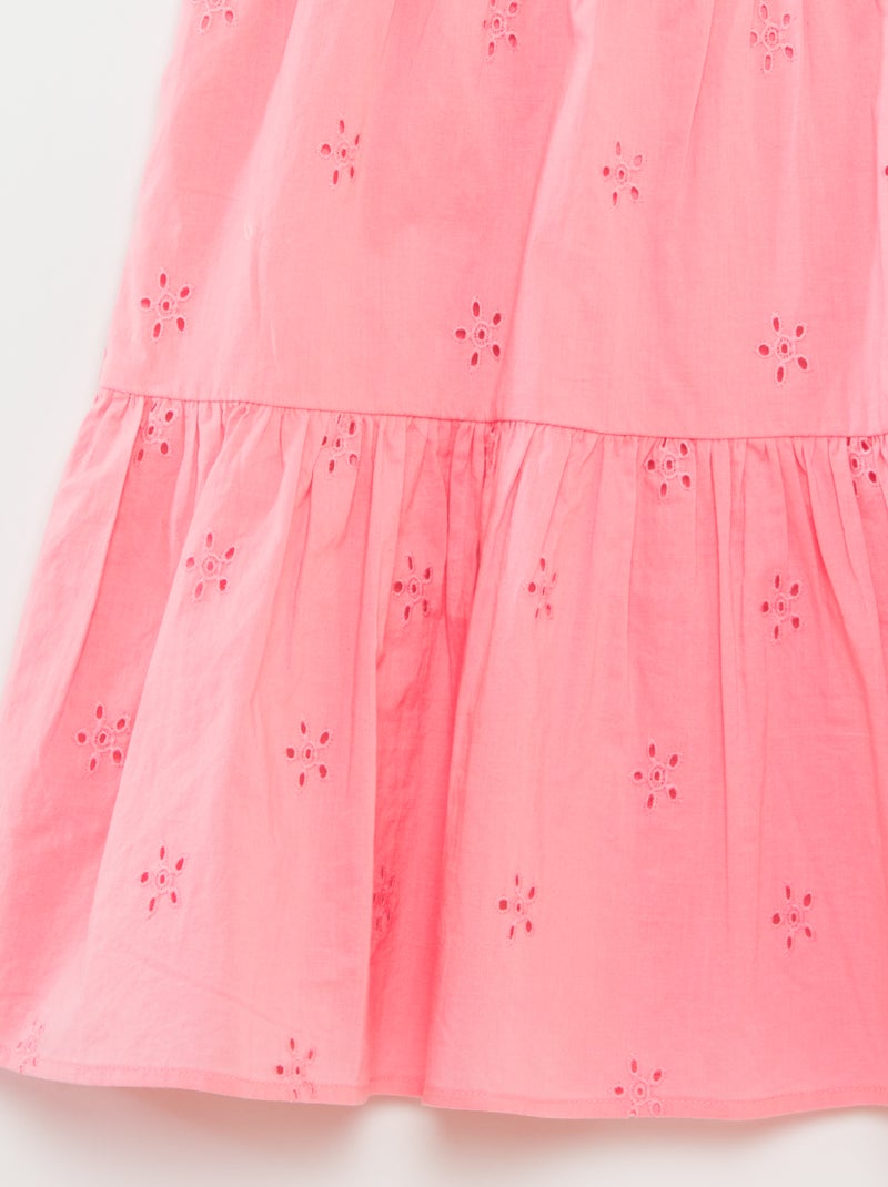 Robe unie à bretelles tressées Rose - Kiabi