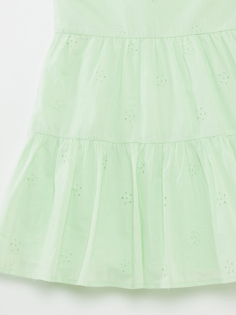 Robe unie à bretelles tressées Vert - Kiabi