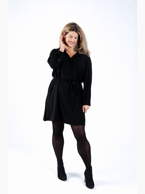 Robe unie avec strass ton sur ton PAPRIKA - Kiabi
