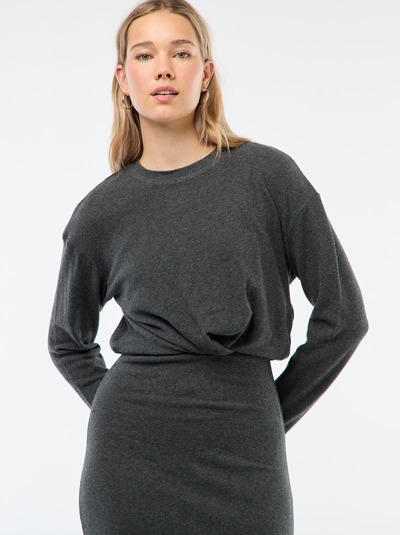 Robe Femme Lolë - Taille XS - Gris Anthracite - Coton Extensible - Occasion TB