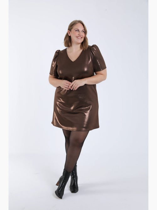 Robe unie effet satiné PAPRIKA - Kiabi