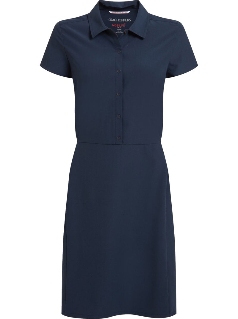 Robe unie manches courtes style chemise pro - craghoppers Bleu marine - Kiabi