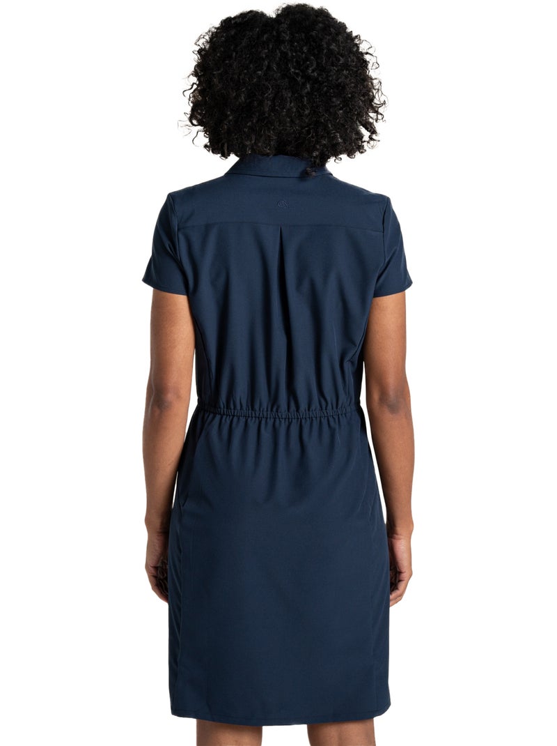 Robe unie manches courtes style chemise pro - craghoppers Bleu marine - Kiabi