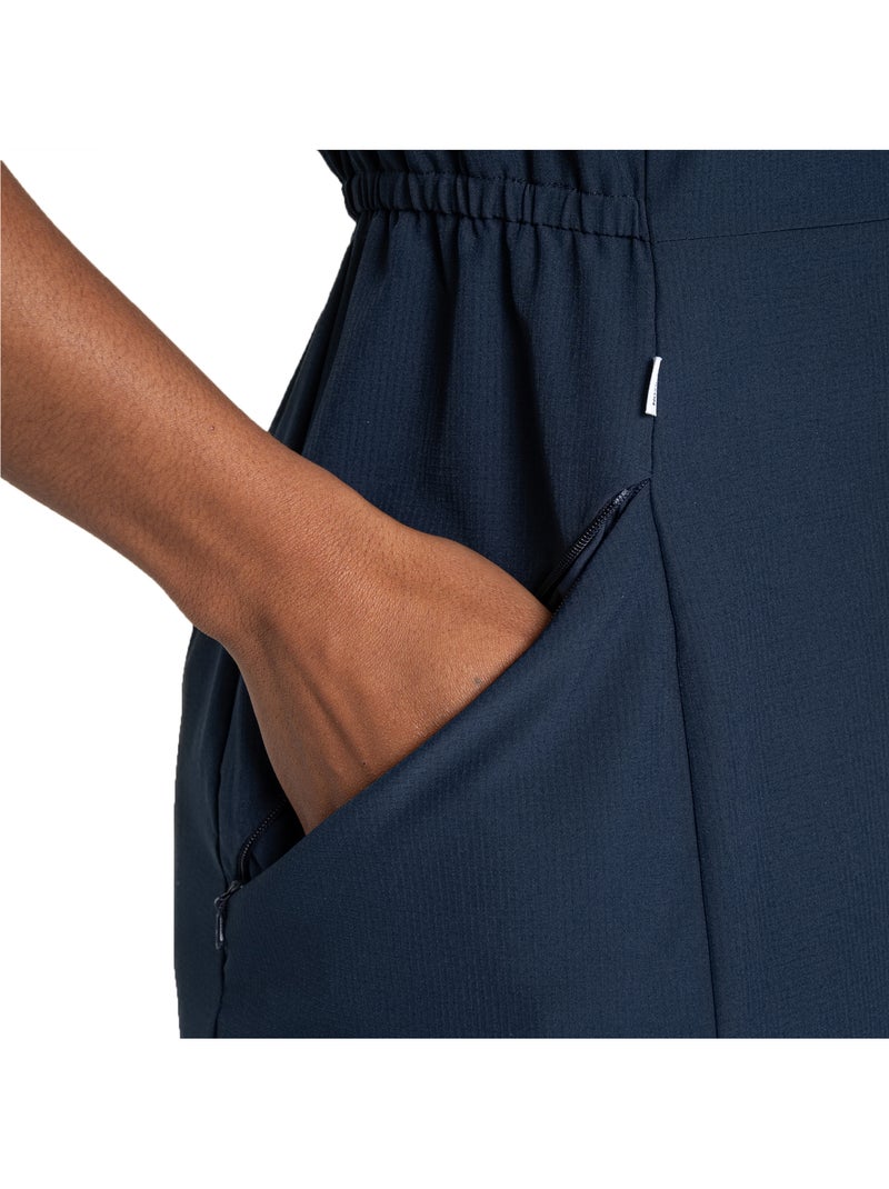 Robe unie manches courtes style chemise pro - craghoppers Bleu marine - Kiabi