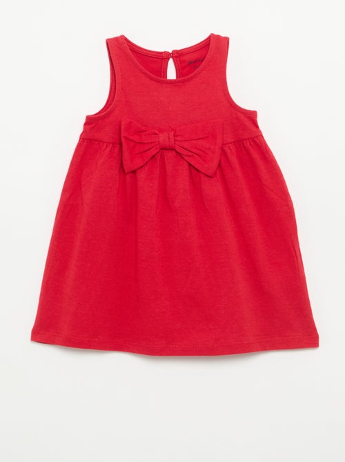 Robe unie sans manches avec nœud fantaisie - Kiabi Robe unie sans manches avec nœud fantaisie - Kiabi