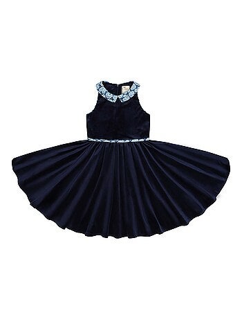 Robe Velours à Col Claudine Liberty HEPBURN - La Faute à Voltaire