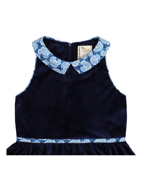 Robe Velours    à Col Claudine Liberty  HEPBURN - La Faute à Voltaire - Kiabi