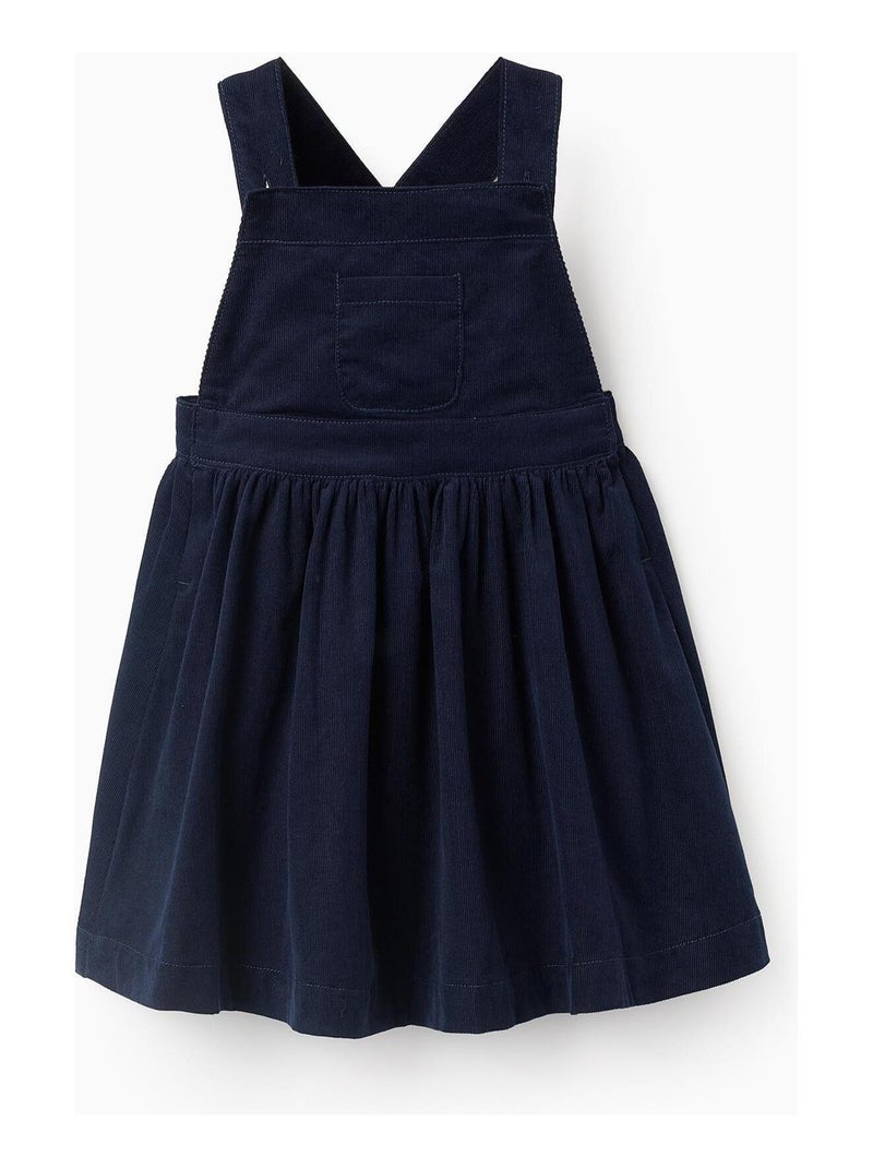 Robe velours côtelé, 100% coton NOËL Bleu foncé - Kiabi