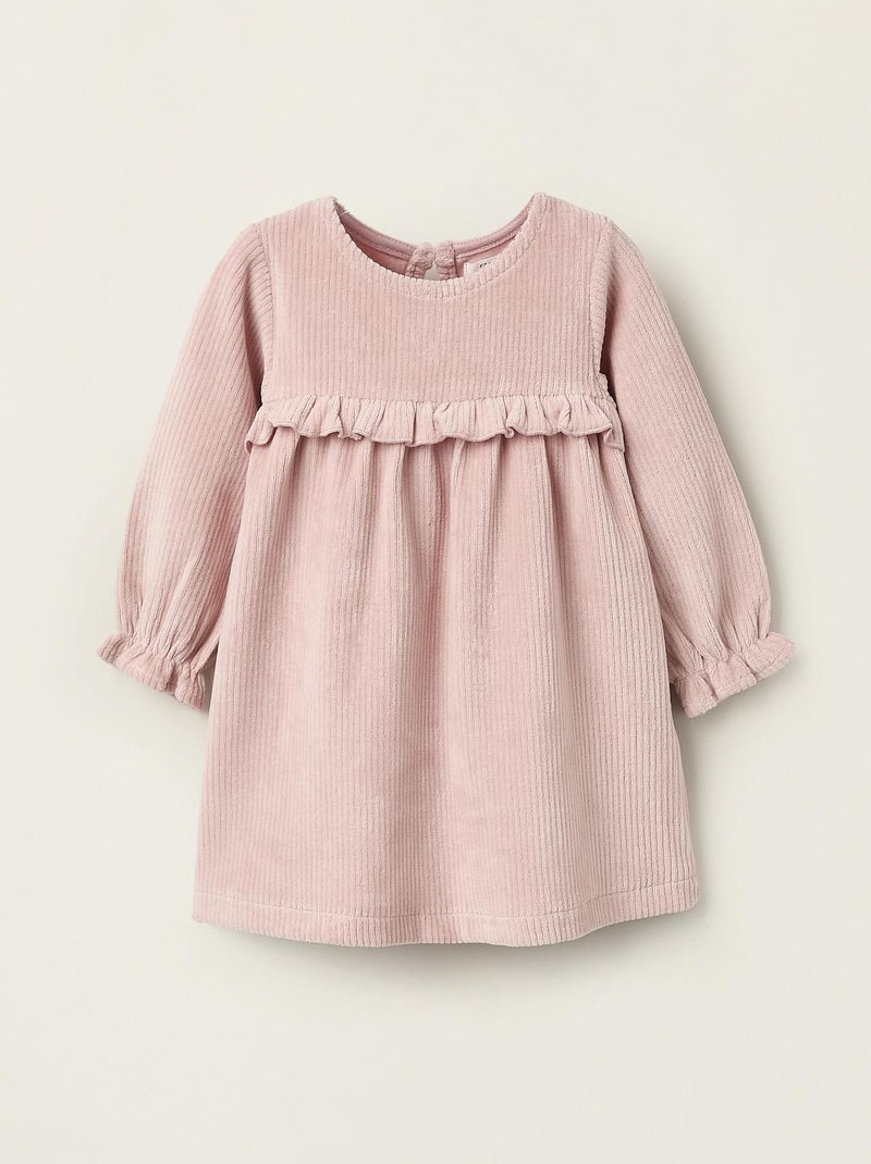Robe velours côtelé, avec volants Beavers`s Colorado Secret Rose - Kiabi