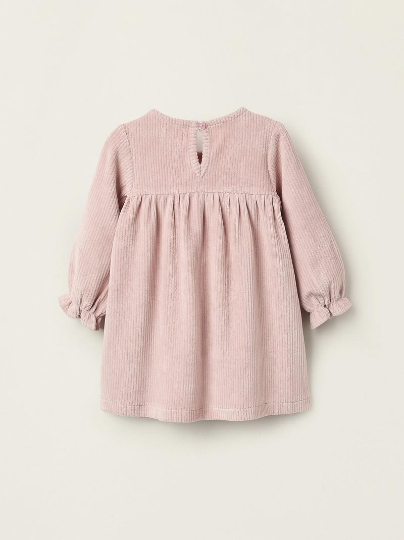 Robe velours côtelé, avec volants Beavers`s Colorado Secret Rose - Kiabi