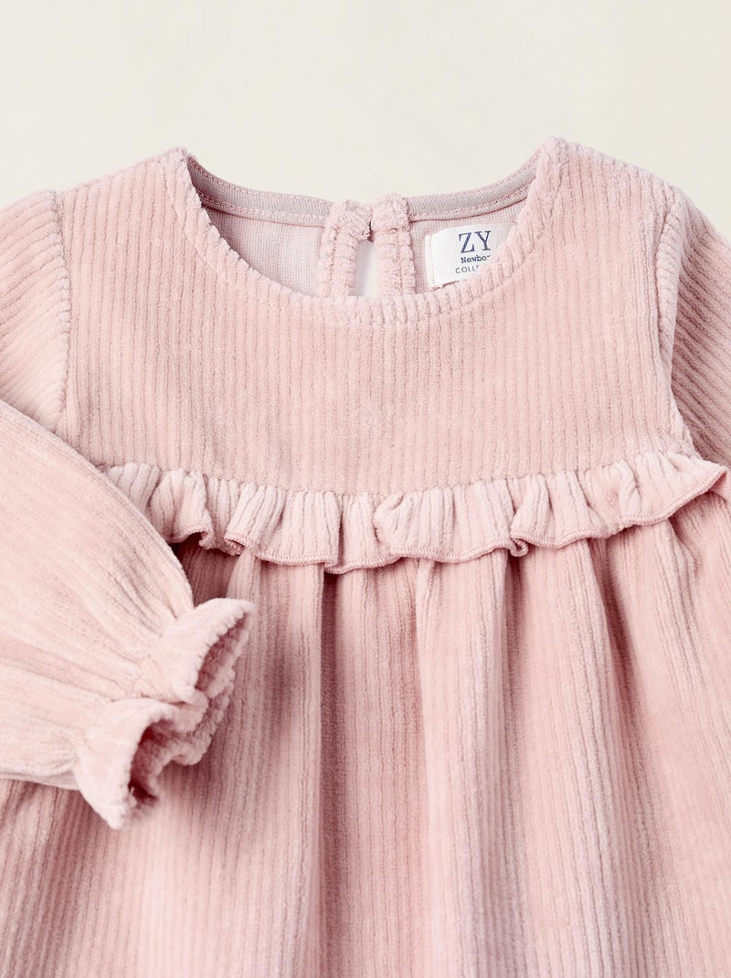 Robe velours côtelé, avec volants Beavers`s Colorado Secret Rose - Kiabi