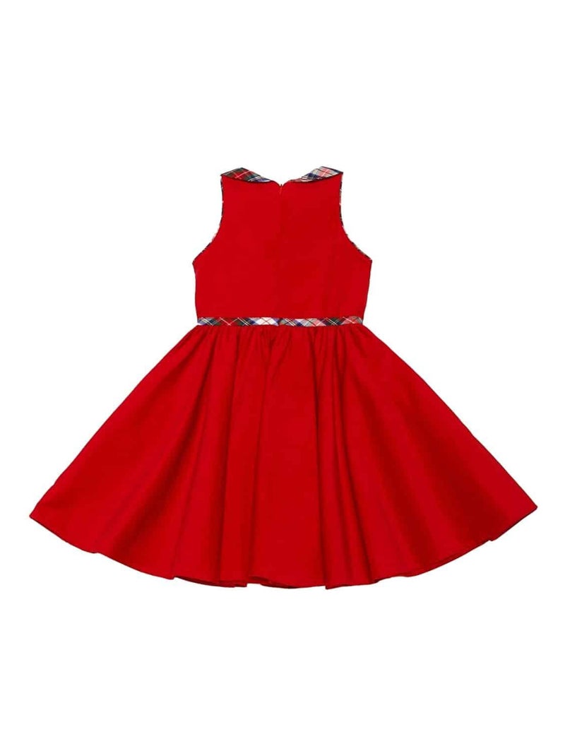 Robe Velours  et Carreaux Tartan   HEPBURN - La Faute à Voltaire Rouge - Kiabi