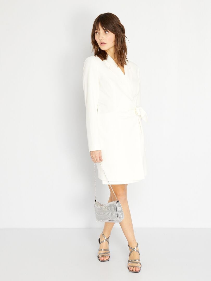 Robe veste courte blanc - Kiabi
