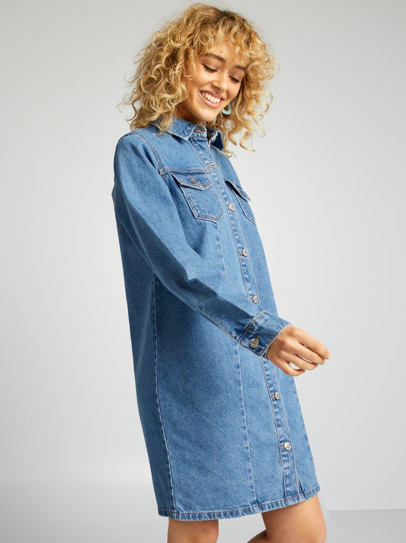 Robe veste en denim Stone - Kiabi