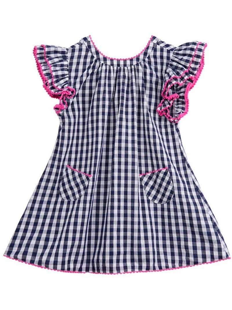 Robe  Vichy   Ample  BUTTERFLY - La Faute à Voltaire Bleu marine - Kiabi