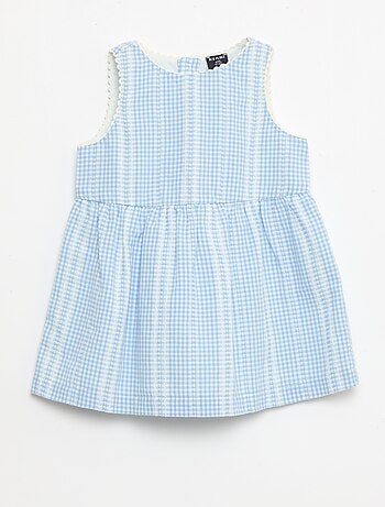 Robe vichy en gaze de coton