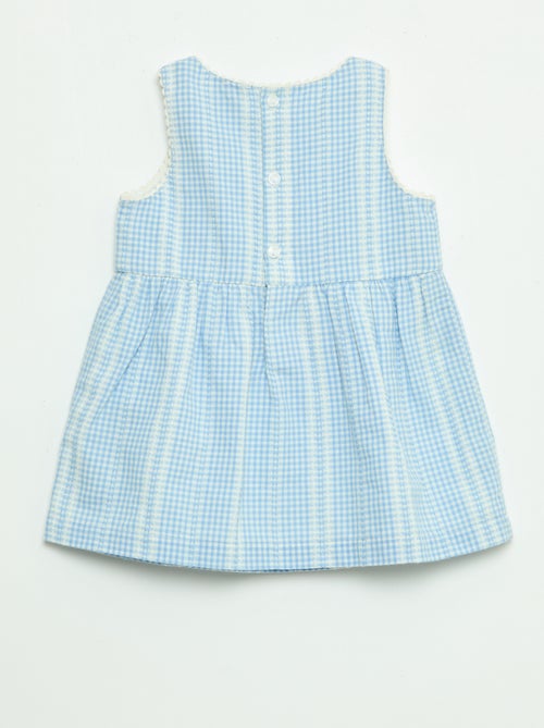 Robe vichy en gaze de coton - Kiabi