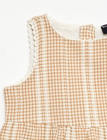 Robe vichy en gaze de coton