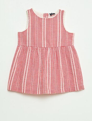 Robe vichy en gaze de coton