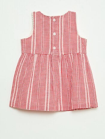 Robe vichy en gaze de coton