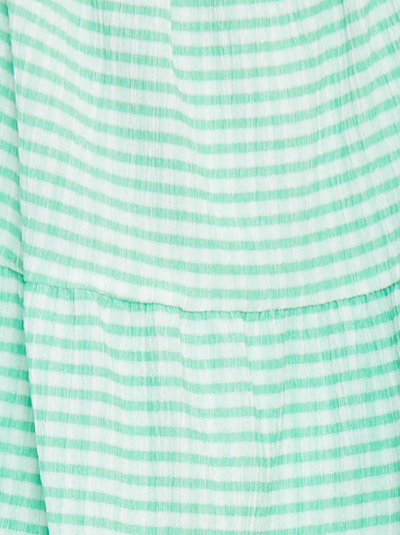 Robe vichy évasée VERT - Kiabi