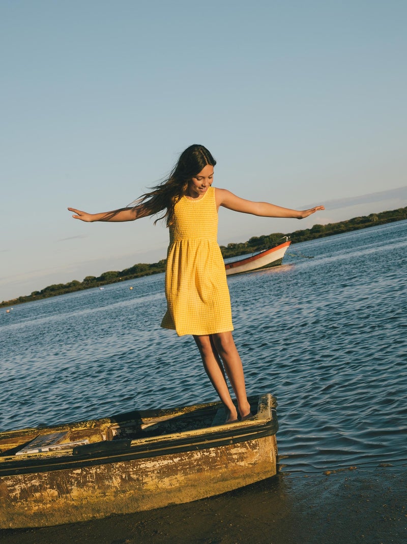 Robe Vichy MO Fashion Jaune - Kiabi