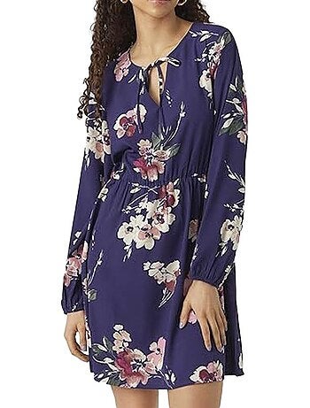 Robe Violette à Motifs Femme Vero Moda Hilah
