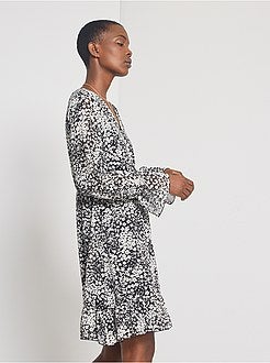 Robe voilage imprimée - Kiabi