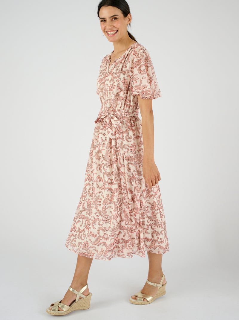 Robe voile brillant - Damart Blanc - Kiabi