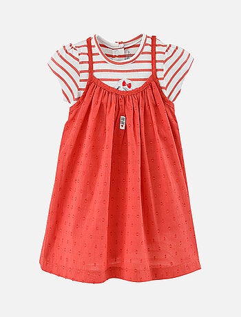 ROBE VOILE COTON ET T SHIRT RAYÉ