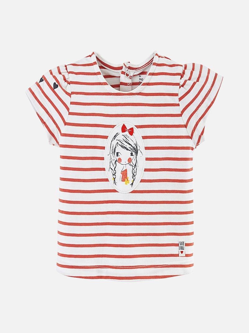ROBE VOILE COTON ET T SHIRT RAYÉ Rouge - Kiabi