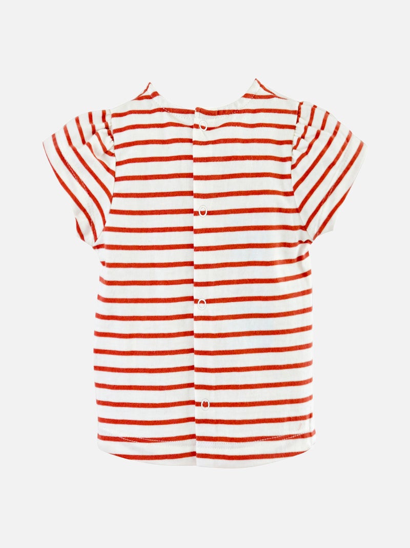 ROBE VOILE COTON ET T SHIRT RAYÉ Rouge - Kiabi