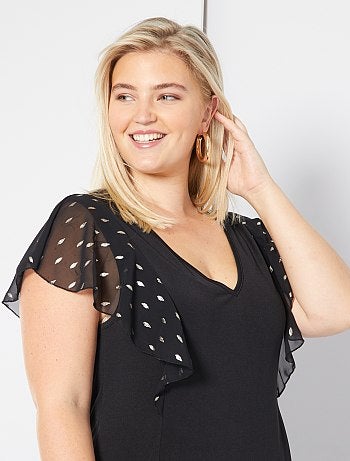 Robe voile et plumetis