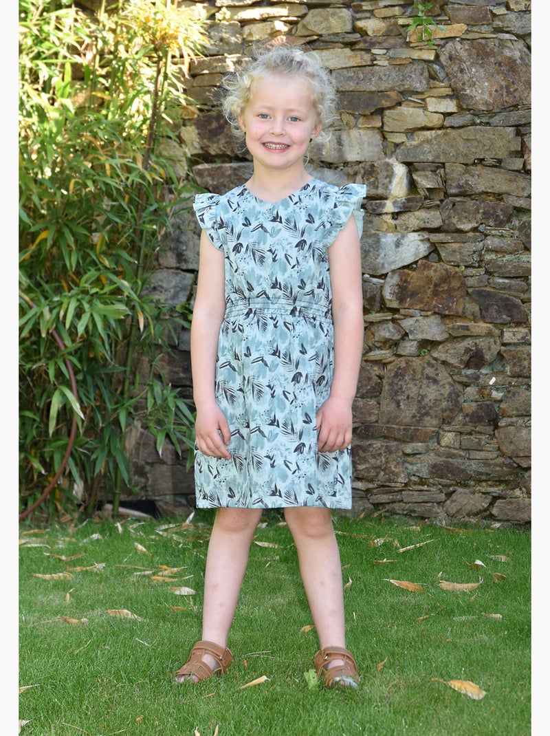 Robe voile imprimé Rakia Bleu - Kiabi