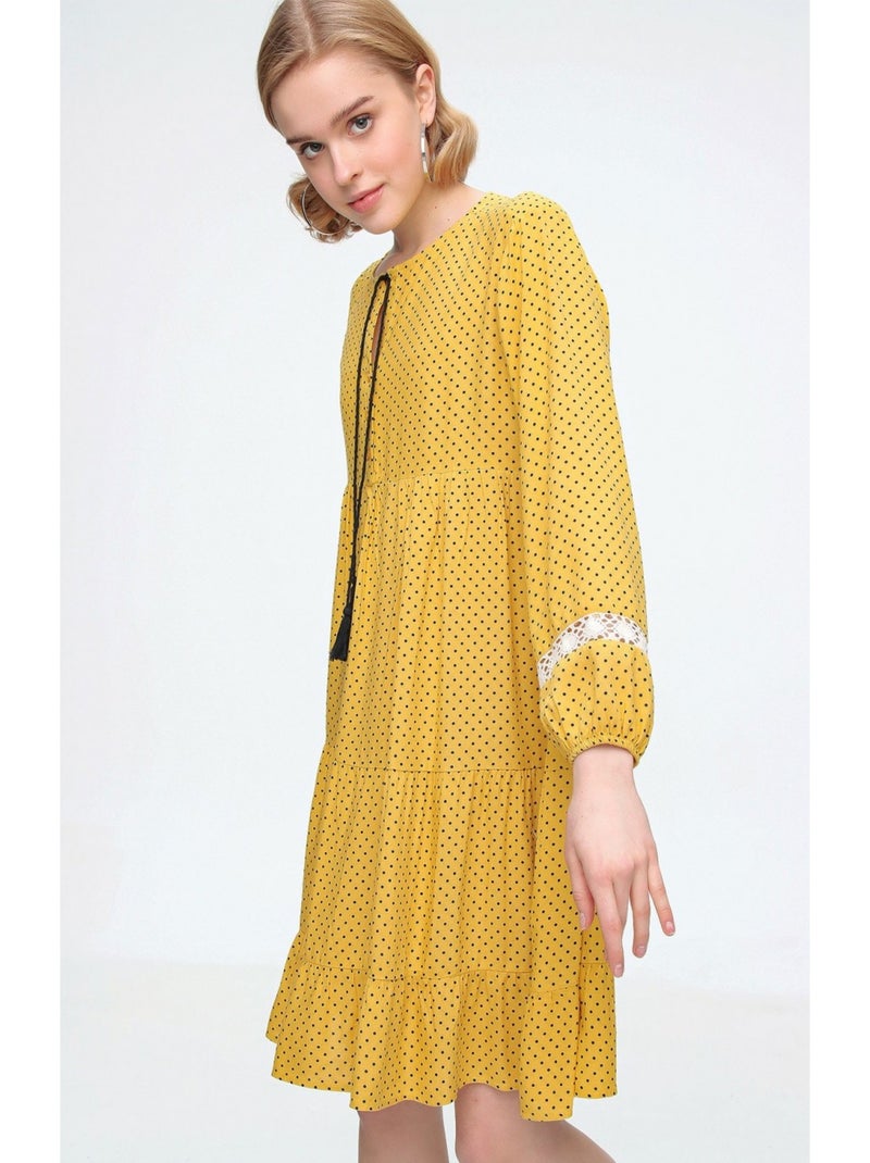 Robe Volanté Jaune - Kiabi