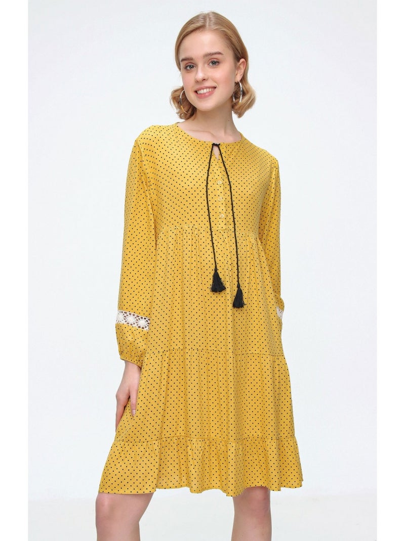 Robe Volanté Jaune - Kiabi