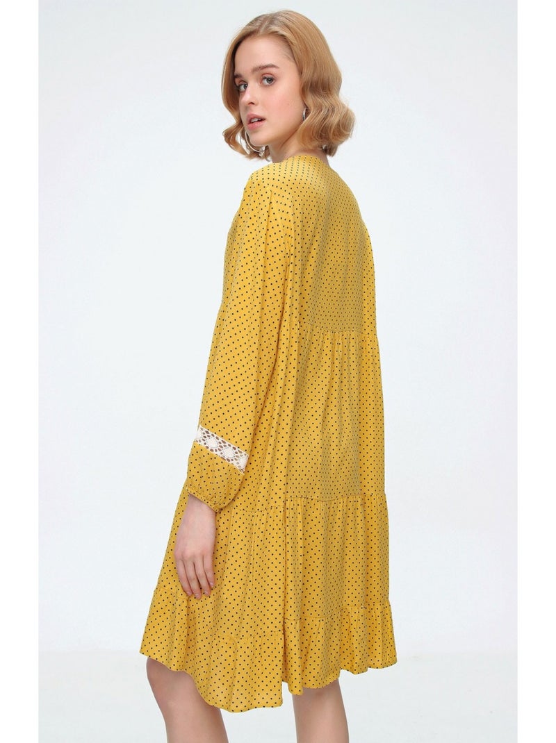 Robe Volanté Jaune - Kiabi