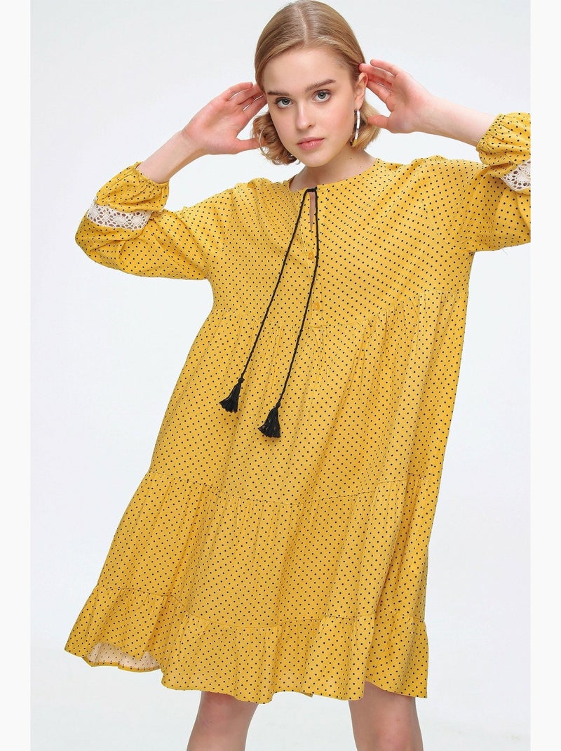 Robe Volanté Orange - Kiabi