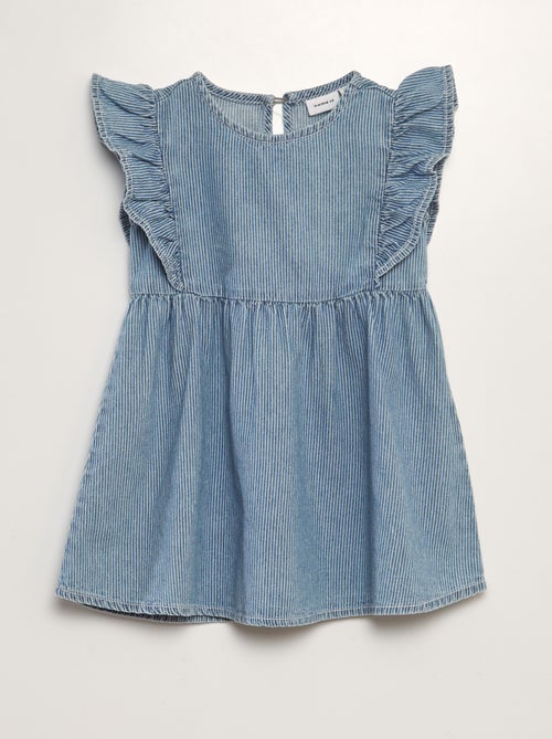 Robe volantée à rayures - Kiabi