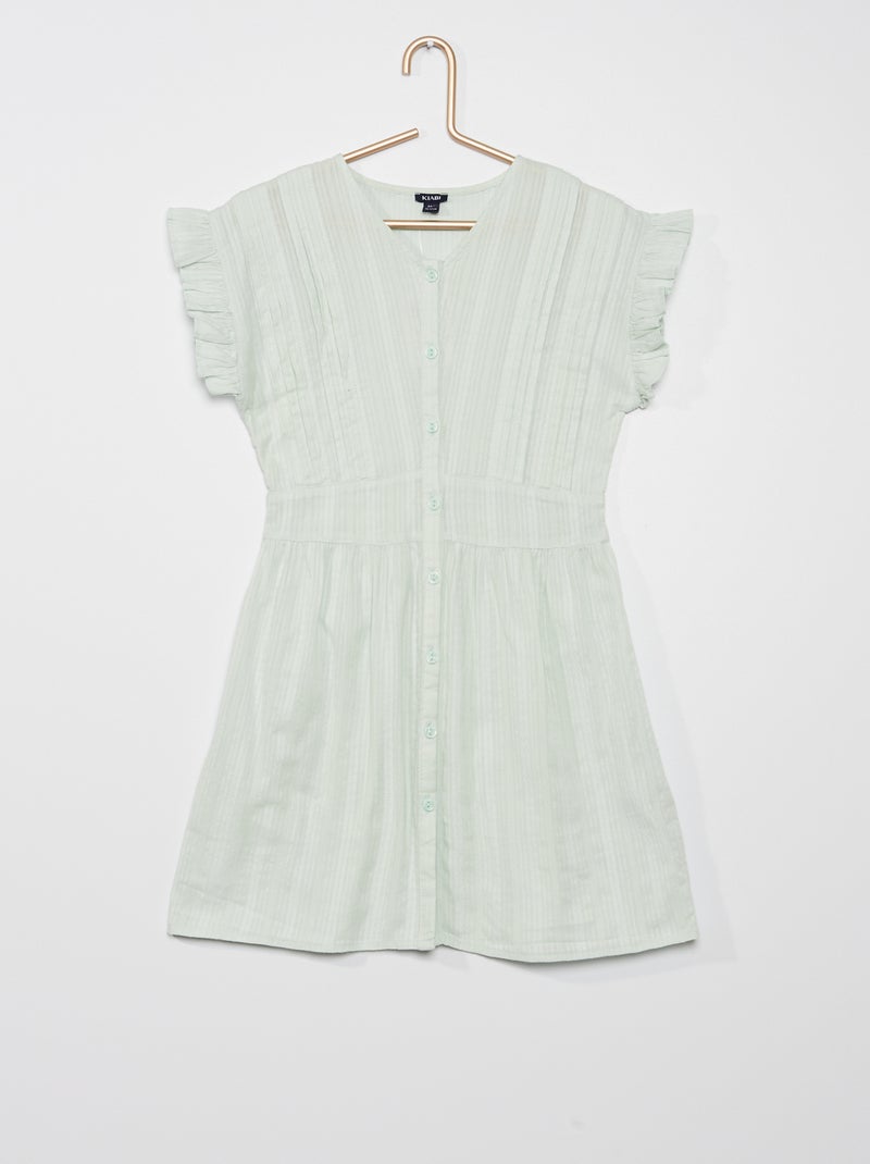 Robe volantée bleu - Kiabi