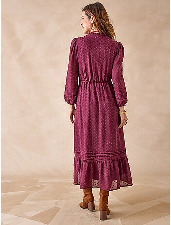 Robe volantée en plumetis - DAXON