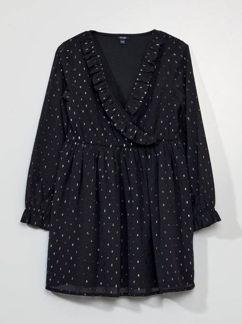 Robe volantée en plumetis - Kiabi