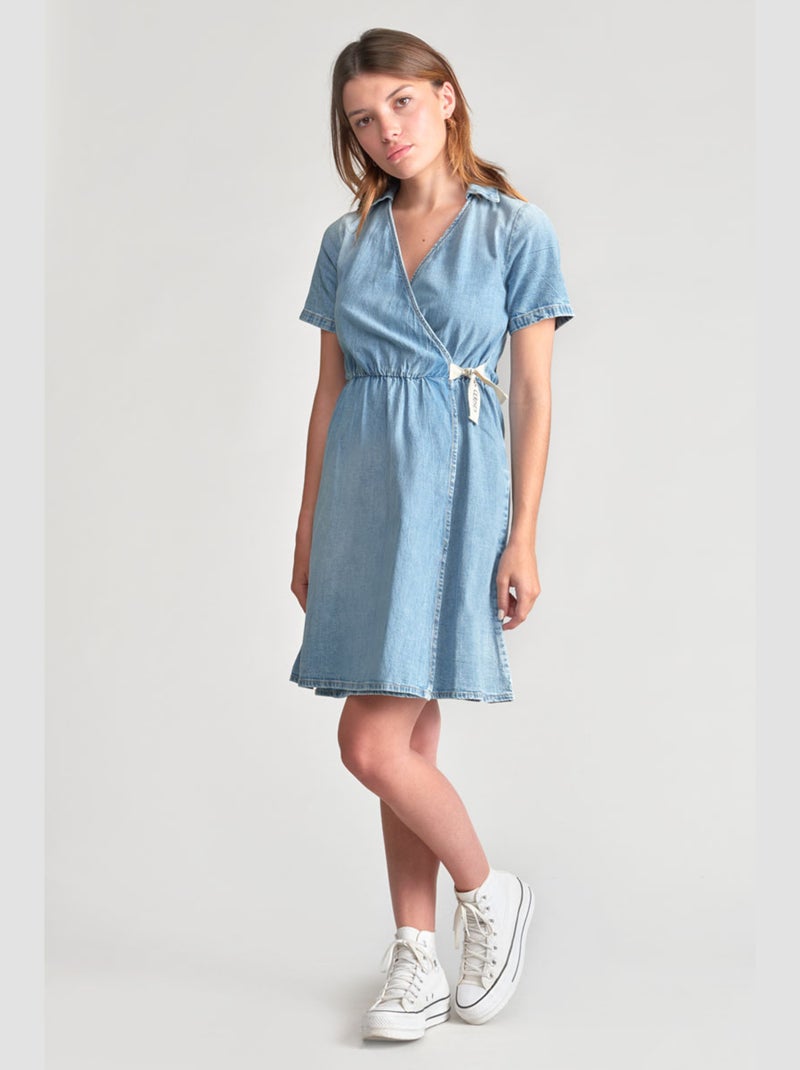 Robe YAHYA portefeuille en jeans 'Le Temps Des Cerises' Bleu - Kiabi