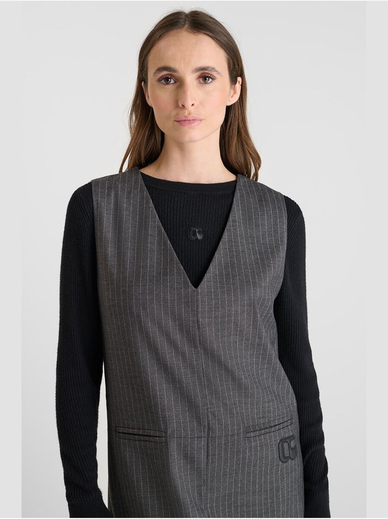 Robe ZIGA droite 'Le Temps Des Cerises' Gris - Kiabi