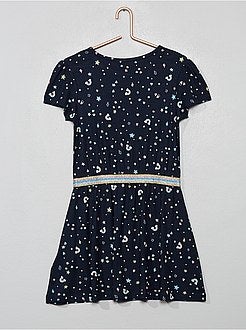 Robeimprimée en maille côtelée - Kiabi