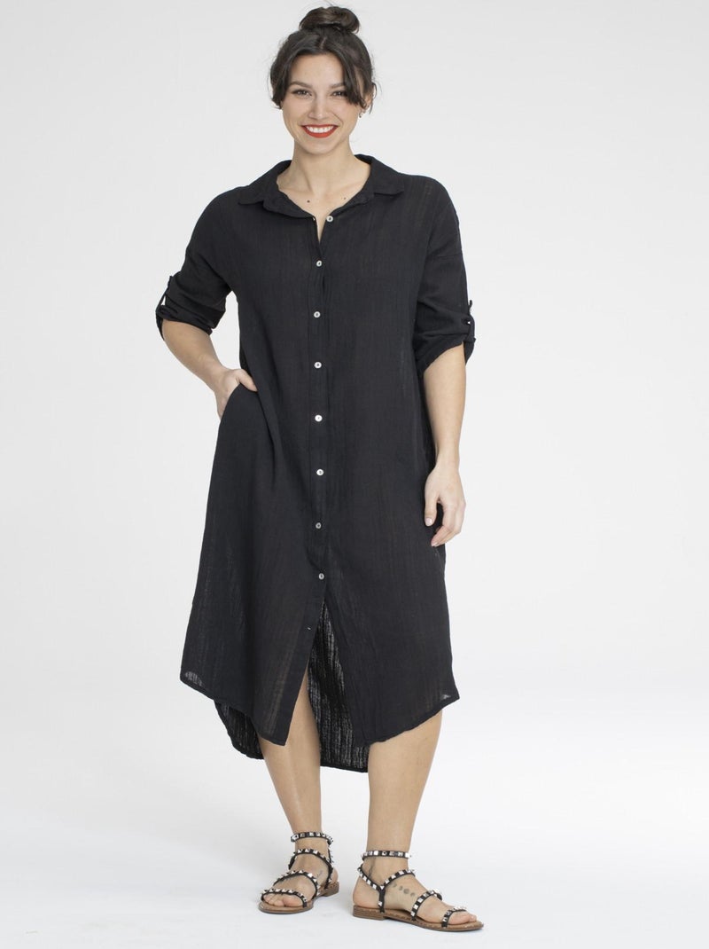 Robes chemise ROMANE - Gérard Pasquier Noir Noir - Kiabi
