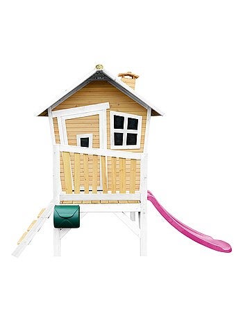 Robin Axi Maisonnette en bois écologique avec toboggan - Kiabi