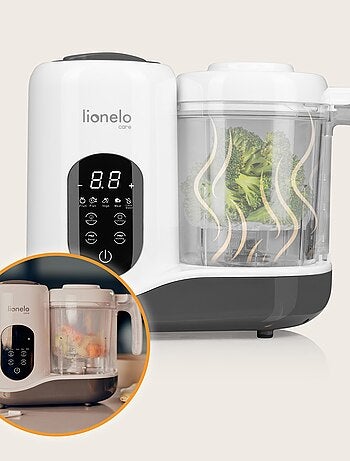 Robot cuiseur bébé 5en1 LIONELO - Mixeur - Cuiseur vapeur - Chauffe-biberon - Stérilisateur