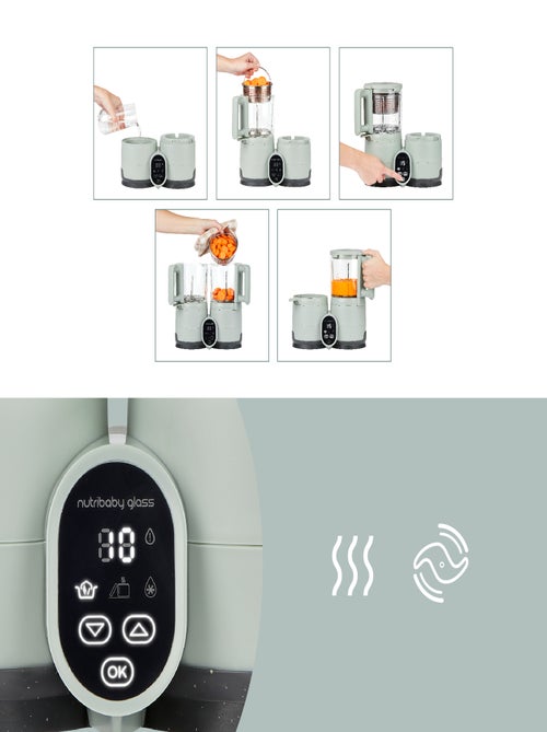 Robot cuiseur en verre multifonction nutribaby glass 'babymoov' - Kiabi